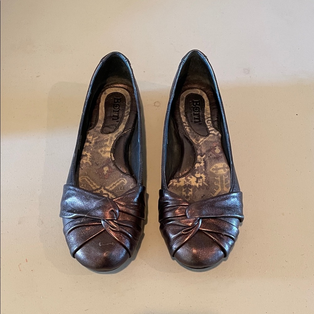 Born Metallic Bronze Flats